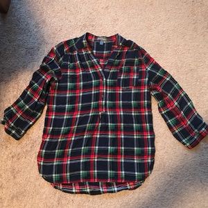 Market & Spruce plaid top